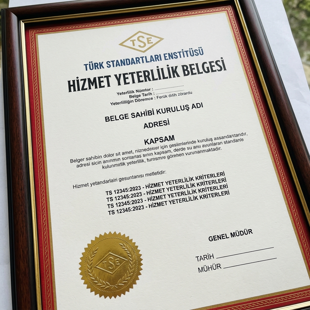 TSE Hizmet Yeterlilik Belgesi
